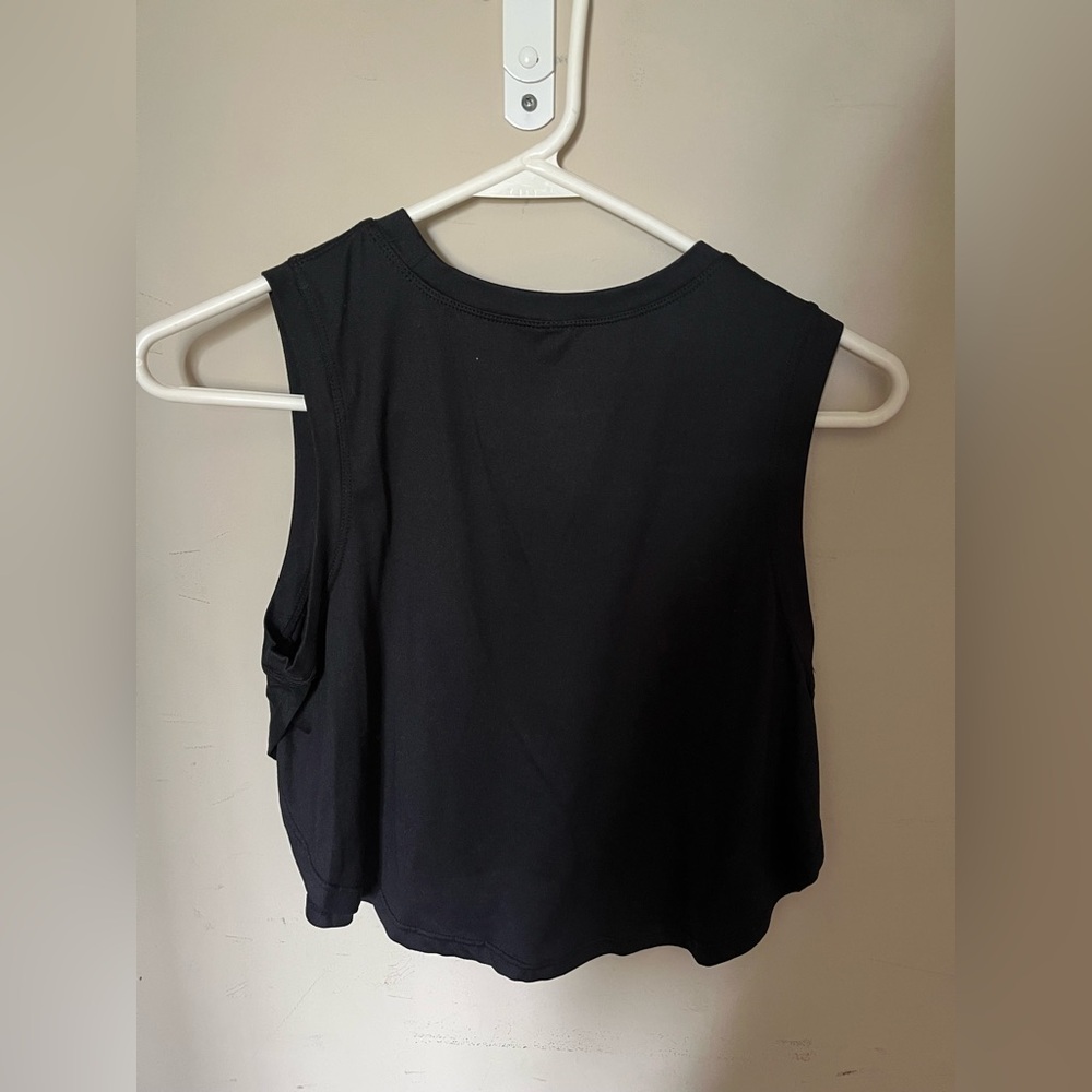 Black Sleeveless Crop Top